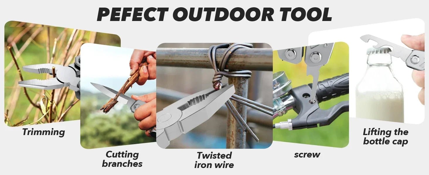 Hand Diy Multi Tools Multi - tool Folding Knives Scissor Cutters EDC Survival Gear Manual Pliers Fishing Outdoor Survival Camping - FushionX Techflex
