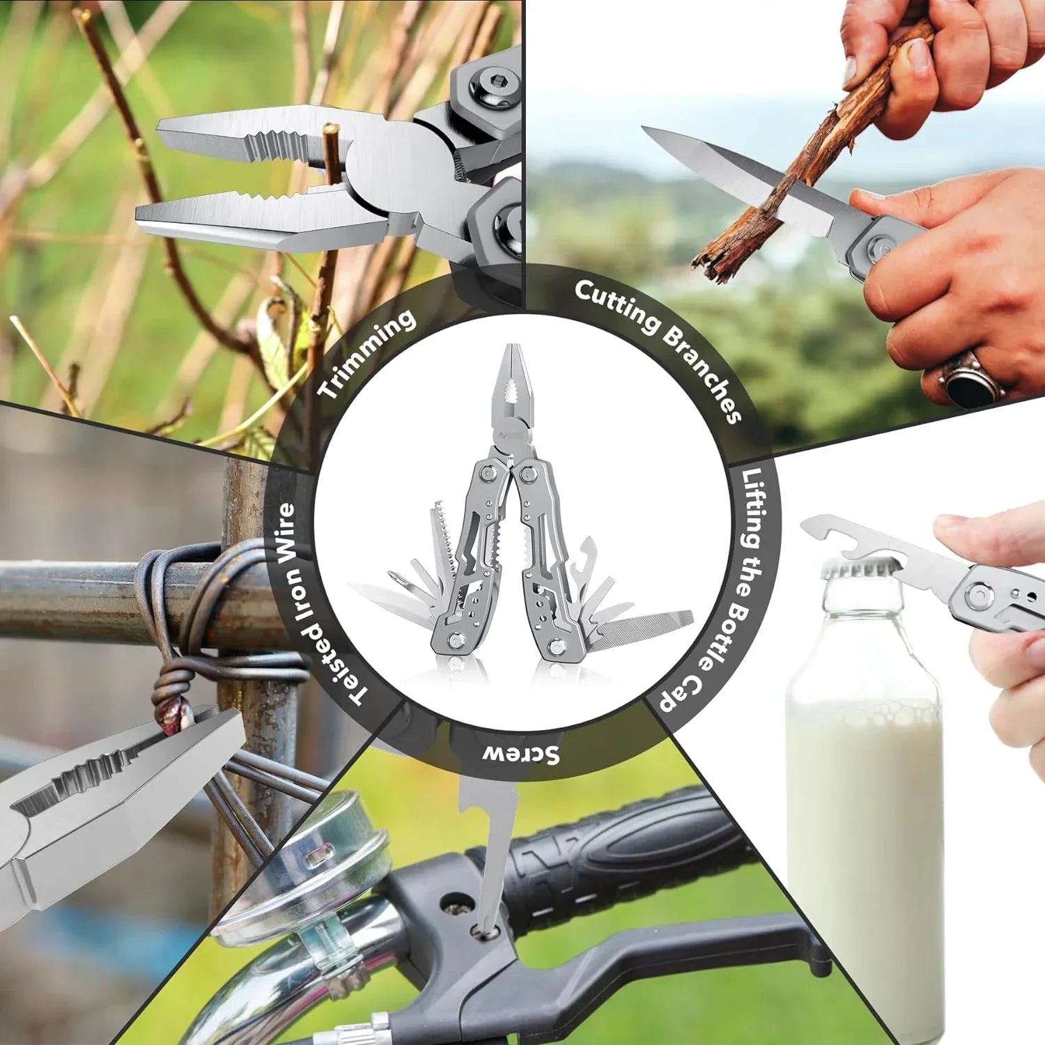 Hand Diy Multi Tools Multi - tool Folding Knives Scissor Cutters EDC Survival Gear Manual Pliers Fishing Outdoor Survival Camping - FushionX Techflex