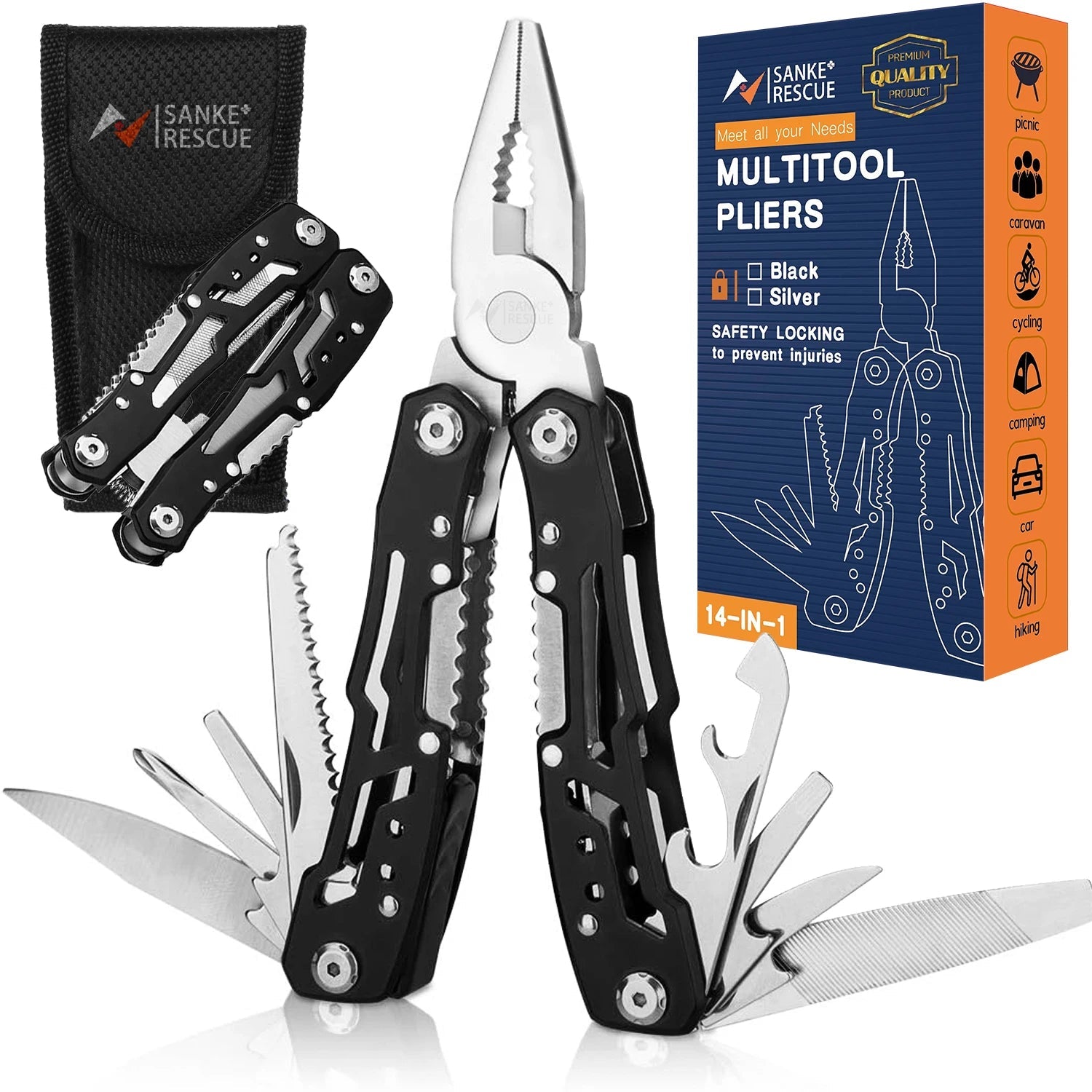 Hand Diy Multi Tools Multi - tool Folding Knives Scissor Cutters EDC Survival Gear Manual Pliers Fishing Outdoor Survival Camping - FushionX Techflex