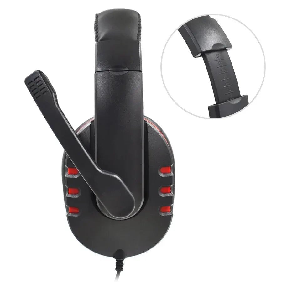 Headphones 3.5mm Wired Gaming Headset Earphones Music For PS4 Play Station 4 Game PC Chat Computer With Microphone - FushionX Techflex