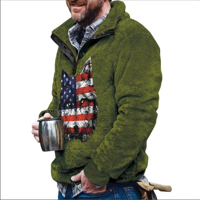 Men's Casual Flannel Plush Sweatshirt - FushionX Techflex