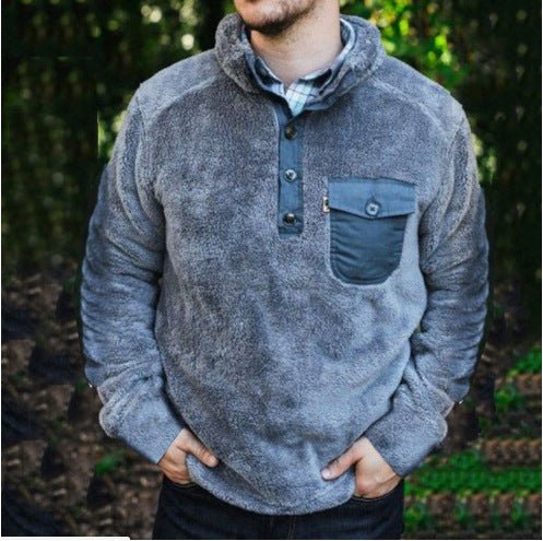 Men's Casual Flannel Plush Sweatshirt - FushionX Techflex