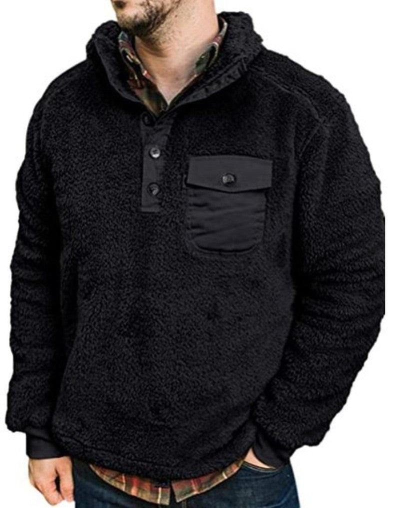 Men's Casual Flannel Plush Sweatshirt - FushionX Techflex