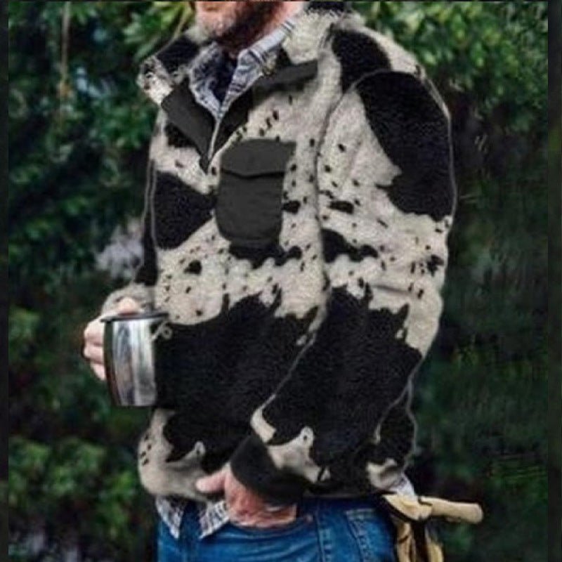 Men's Casual Flannel Plush Sweatshirt - FushionX Techflex