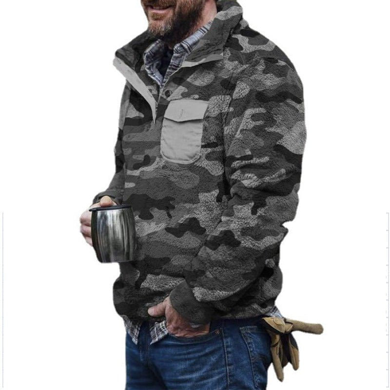 Men's Casual Flannel Plush Sweatshirt - FushionX Techflex