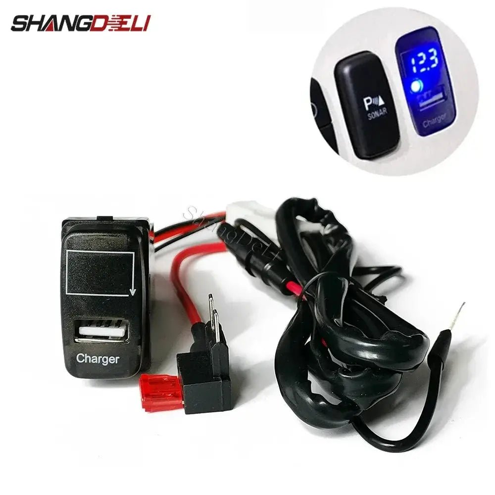 Modified Car Fast Charger USB Port Phone Charger Socket Interface Adapter - FushionX Techflex