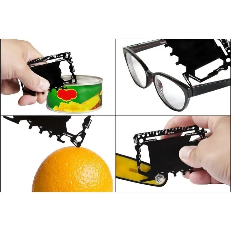 Multi Tool 46 in 1 Credit Card Size Outdoor Camping Survival Accessories Multipurpose Gear Gadget Tools for Man Portable - FushionX Techflex