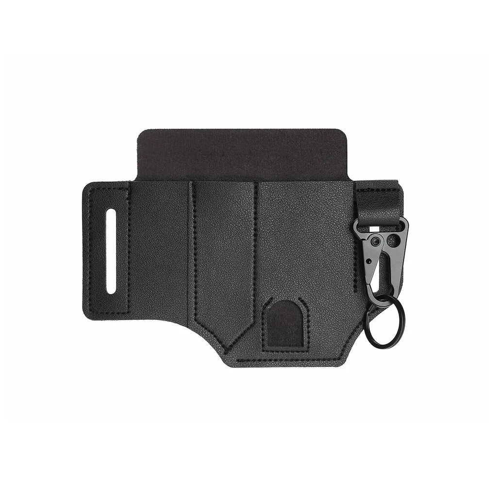 Multitool Sheath for Belt Leather Sheath for Man EDC Pocket Organizer Tool Pouch with Pen Holder Key Fob Flashlight Pouch - FushionX Techflex
