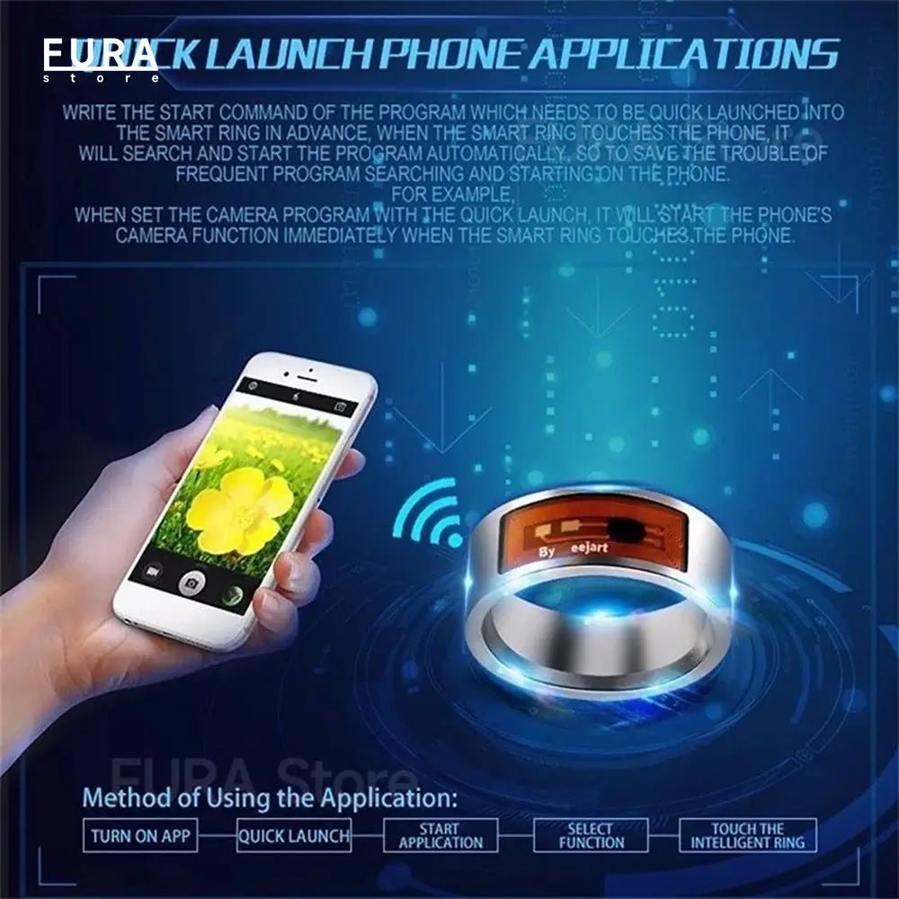 New waterproof multi - functional wearable smart ring Smart accessory NFC Smart Ring - FushionX Techflex