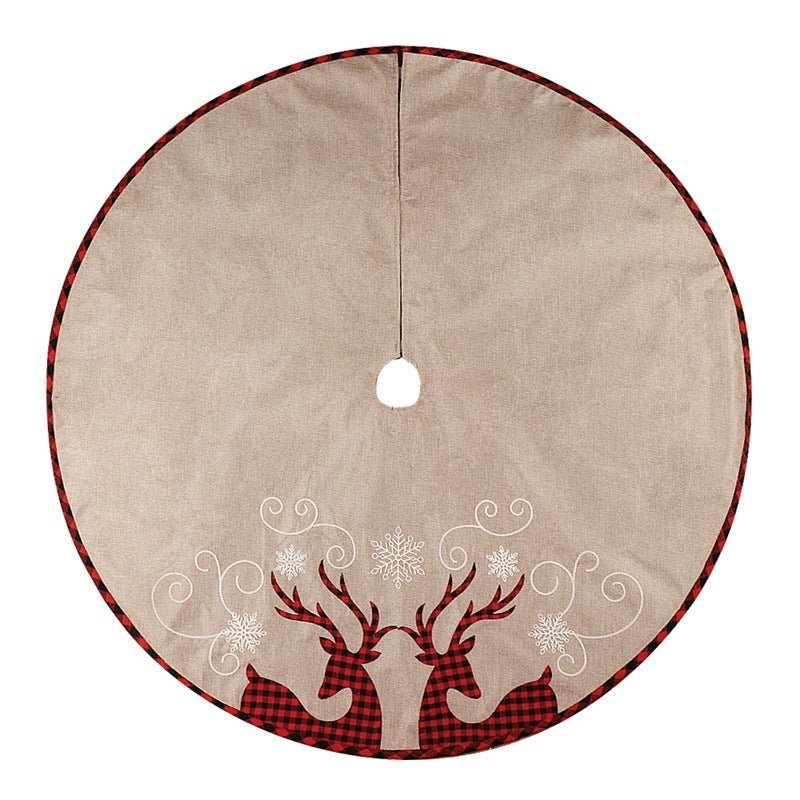 Plaid SHULU Christmas Tree Bottom Decoration Linen Tree Skirt - FushionX Techflex