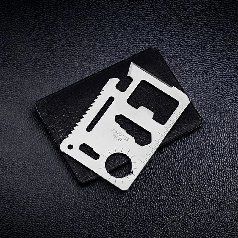Pocket Tool Multifunction Credit Edc Outdoor Bottle Survive Gear Card Multi Multipurpose Gadget Camping Opener Wallet Kit - FushionX Techflex