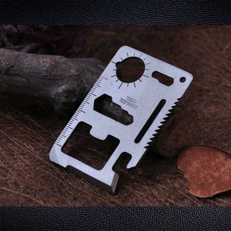 Pocket Tool Multifunction Credit Edc Outdoor Bottle Survive Gear Card Multi Multipurpose Gadget Camping Opener Wallet Kit - FushionX Techflex