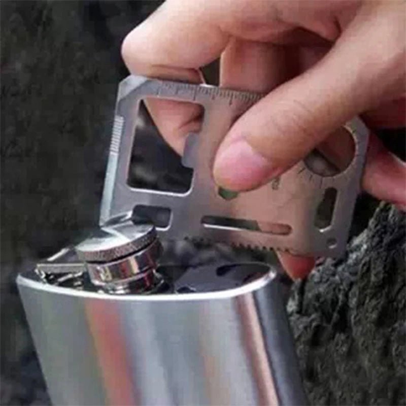 Pocket Tool Multifunction Credit Edc Outdoor Bottle Survive Gear Card Multi Multipurpose Gadget Camping Opener Wallet Kit - FushionX Techflex