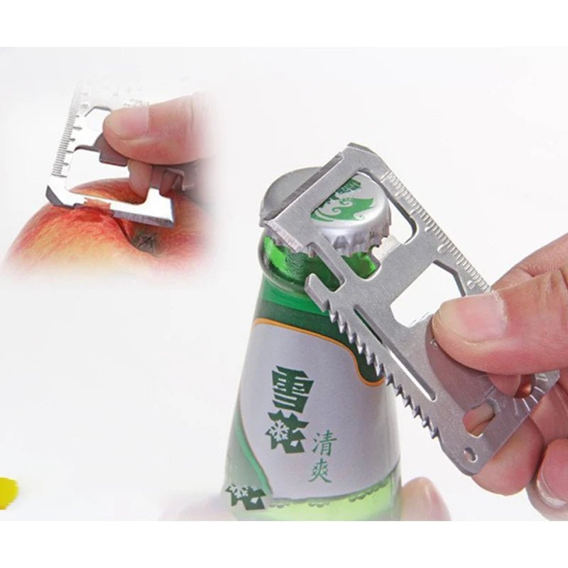 Pocket Tool Multifunction Credit Edc Outdoor Bottle Survive Gear Card Multi Multipurpose Gadget Camping Opener Wallet Kit - FushionX Techflex