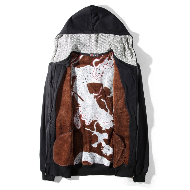 Red Embroidered Dragon Sweatshirt - FushionX Techflex