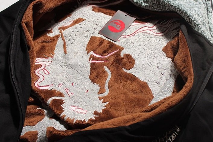 Red Embroidered Dragon Sweatshirt - FushionX Techflex