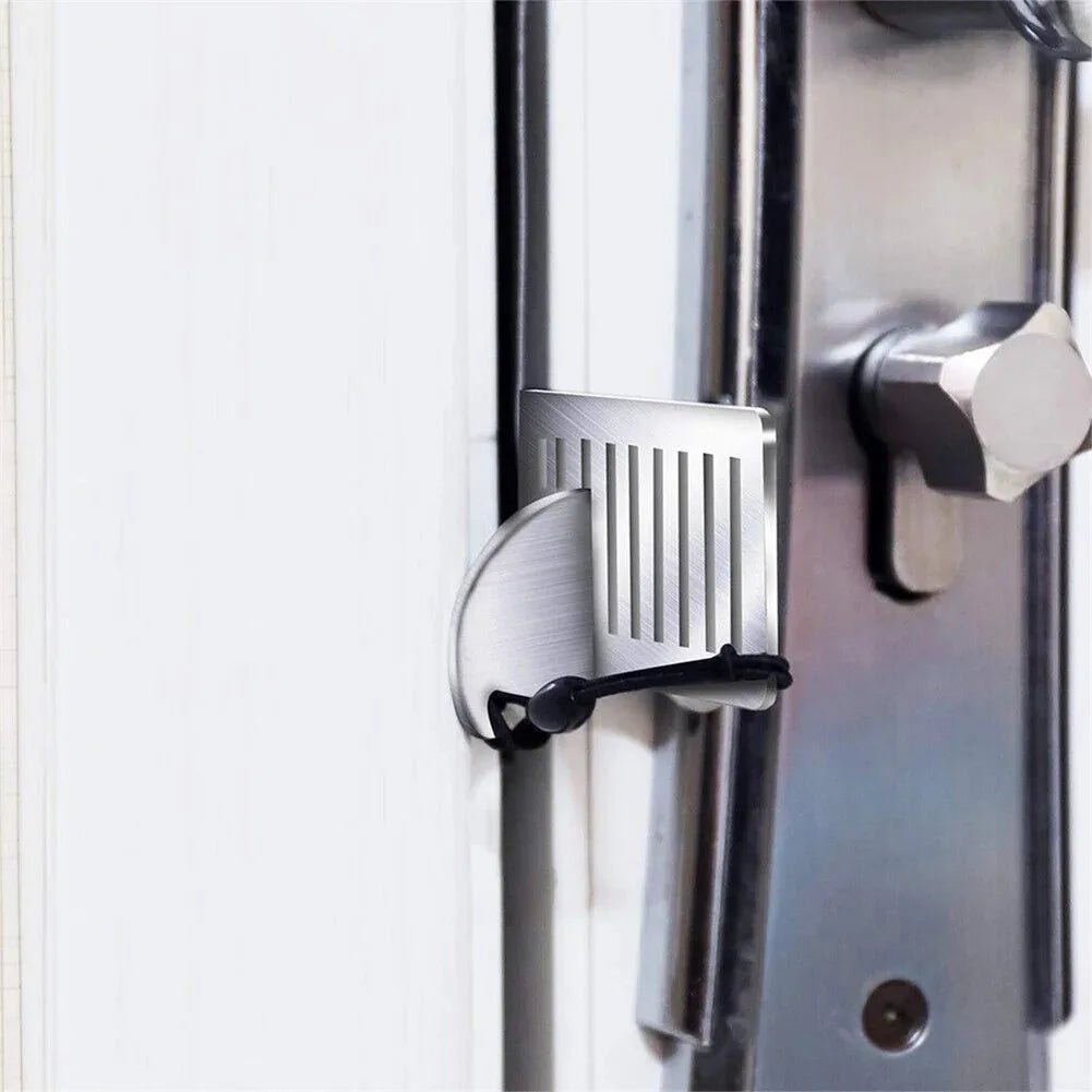 Safety Anti - theft Door Blocker Portable 8cm Stainless Steel Safe Security Tool For Home Privacy Hotel Travel Door Lock Stopper - FushionX Techflex