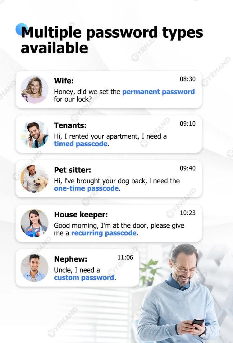 Smart Deadbolt Locks for Smart Home Alexa WiFi TTlock App Biometric Fingerprint keyless Entry Keypad door lock with Gateway - FushionX Techflex