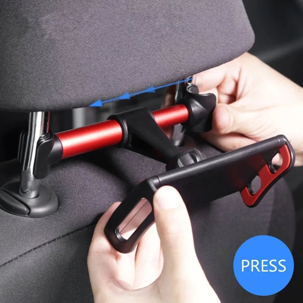 Smart Phone Stand Seat Back Mobile iPad Mount Holder 360 Rotation Car Headrest Bracket Adjustable Essential - FushionX Techflex