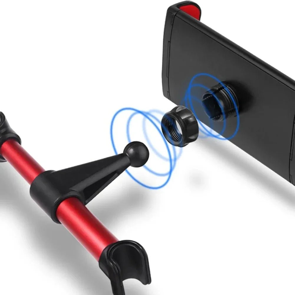 Smart Phone Stand Seat Back Mobile iPad Mount Holder 360 Rotation Car Headrest Bracket Adjustable Essential - FushionX Techflex