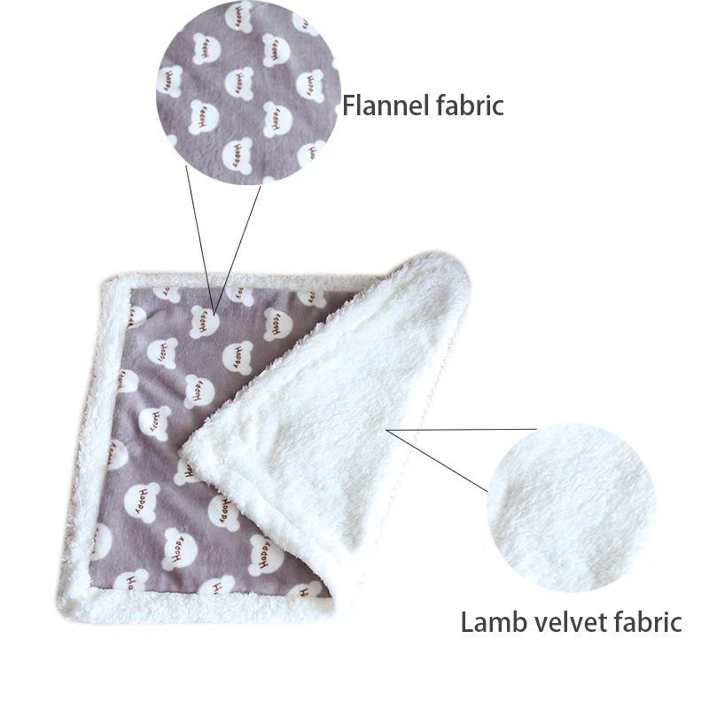 Thick Lamb Fleece Pet Dog Blanket Soft Flannel Cat And Dog Cushion To Keep Warm Cat And Dog Sleeping Blanket Winter Pet Cushion - FushionX Techflex