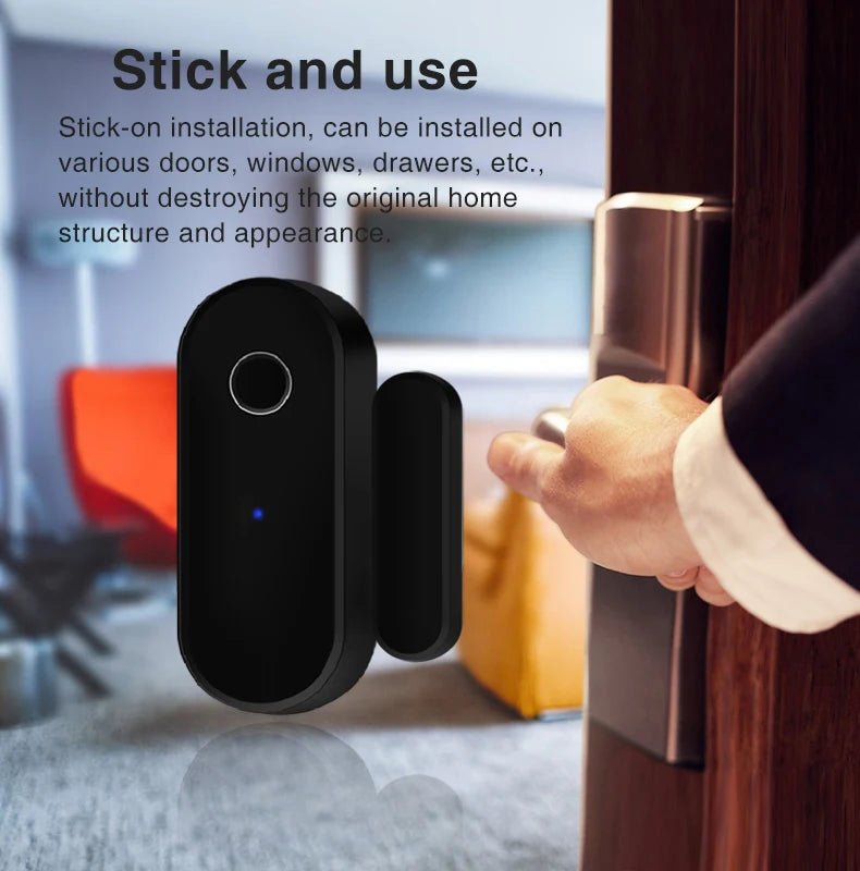 Tuya Smart Zigbee Door Sensor Door Window Open Close Detector Black Smart Home Security System Work With Gateway Smart Life APP - FushionX Techflex