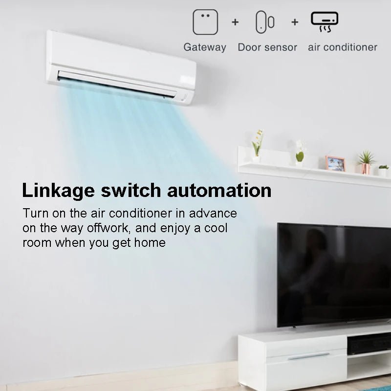 Tuya Smart Zigbee Door Sensor Door Window Open Close Detector Black Smart Home Security System Work With Gateway Smart Life APP - FushionX Techflex