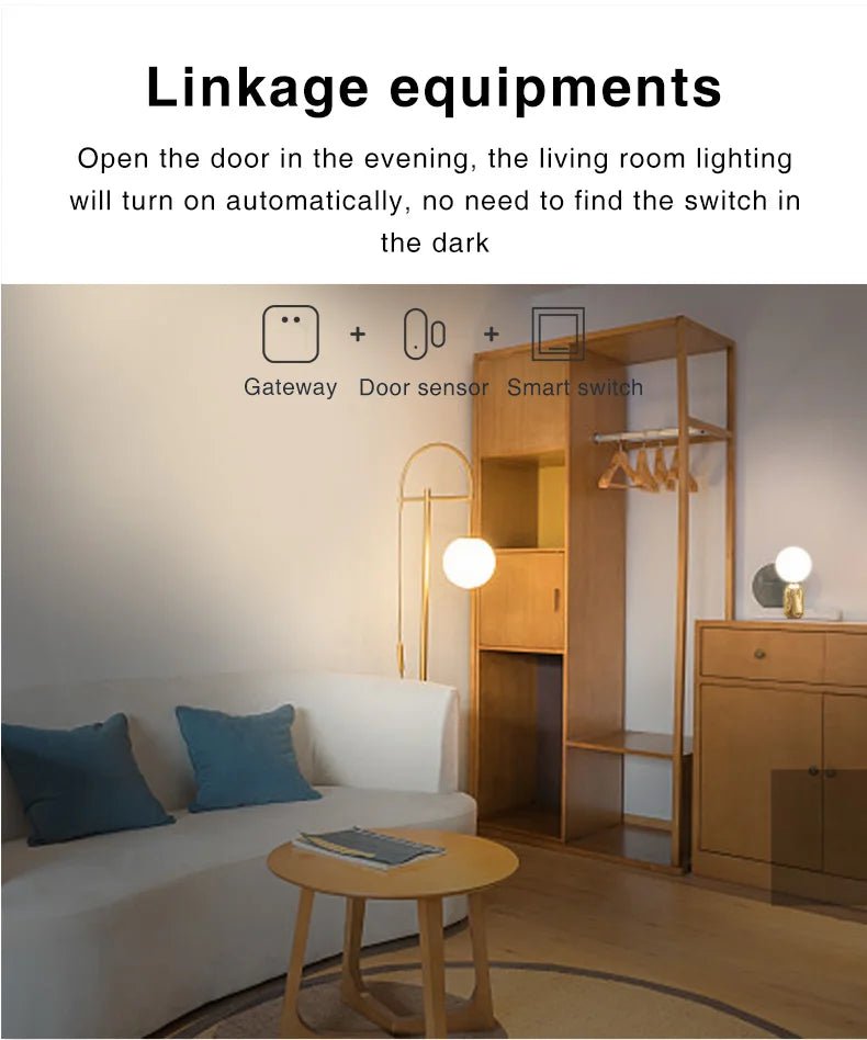Tuya Smart Zigbee Door Sensor Door Window Open Close Detector Black Smart Home Security System Work With Gateway Smart Life APP - FushionX Techflex