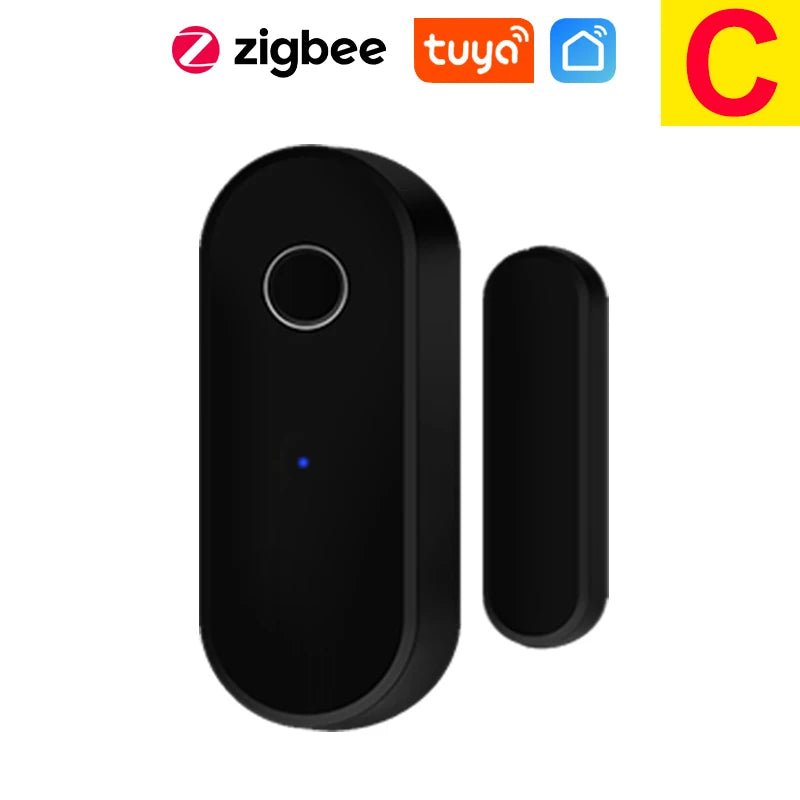Tuya Smart Zigbee Door Sensor Door Window Open Close Detector Black Smart Home Security System Work With Gateway Smart Life APP - FushionX Techflex