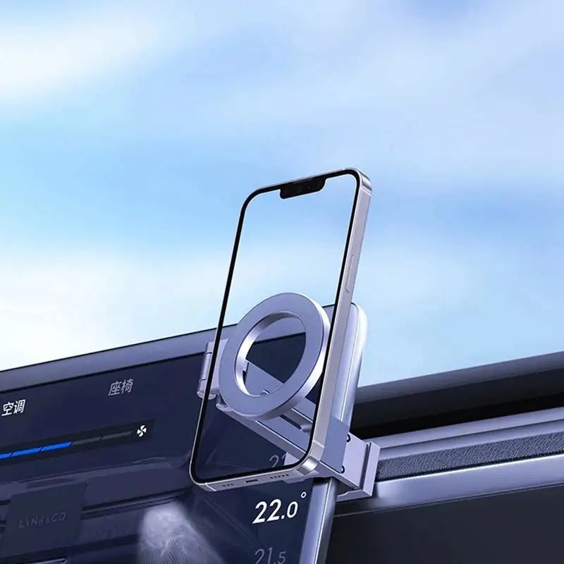 Universal Magnetic Phone Holder Travel Essential Flexible Rotation Hands - Free Airplane Phone Mount For Smartphone - FushionX Techflex