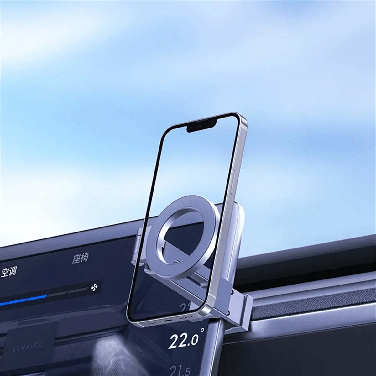 Universal Magnetic Phone Holder Travel Essential Flexible Rotation Hands - Free Airplane Phone Mount - FushionX Techflex