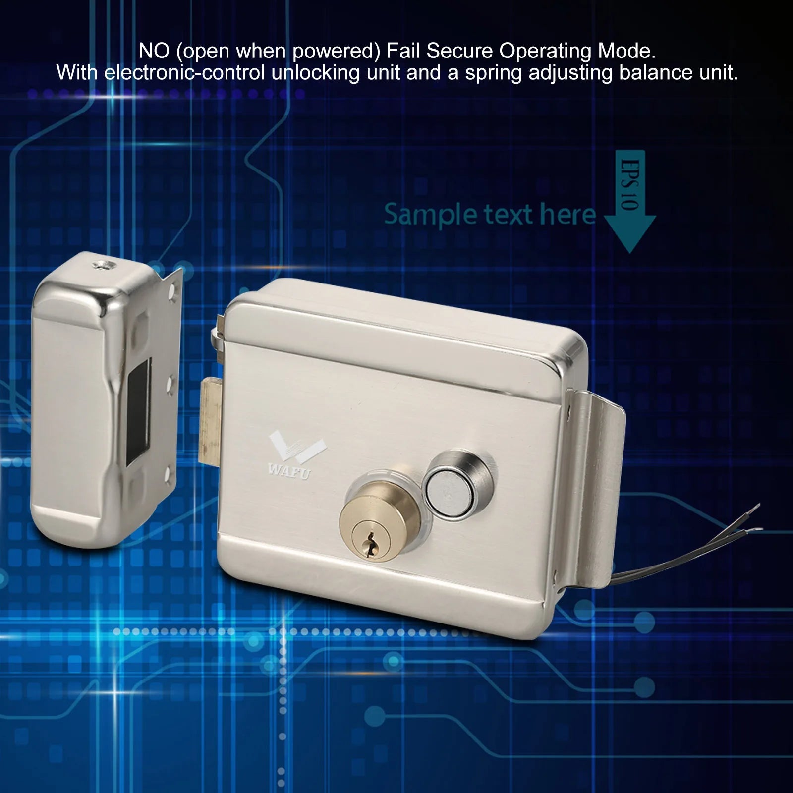 WAFU Smart Electric Gate Door Lock Secure Electric Metallic Lock Electronic Door Lock Door Access Control for Home Office - FushionX Techflex
