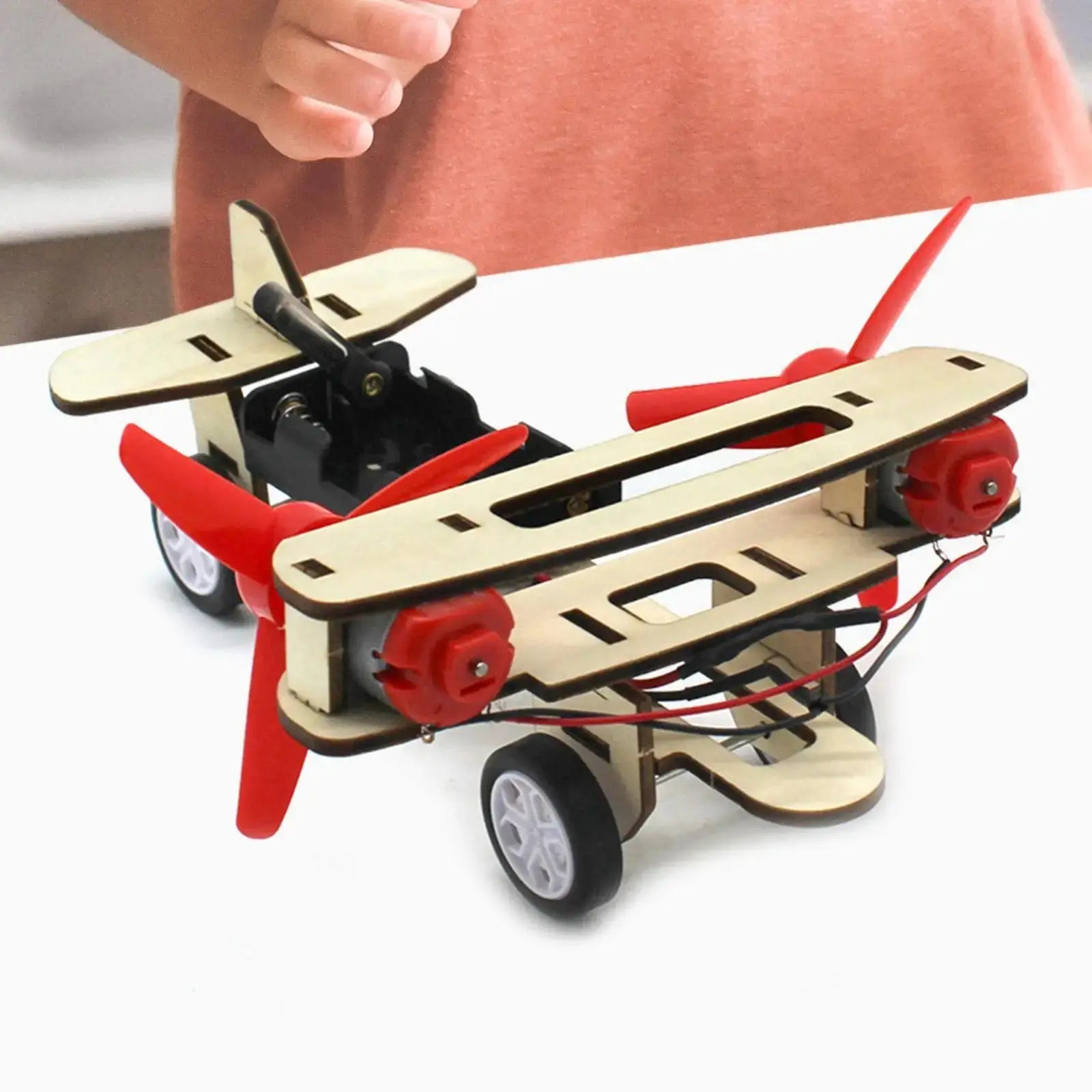 Wind Power Aircraft Electricity Model Fun Physical Scientific Experiment Set for Girls Boys Kids - FushionX Techflex