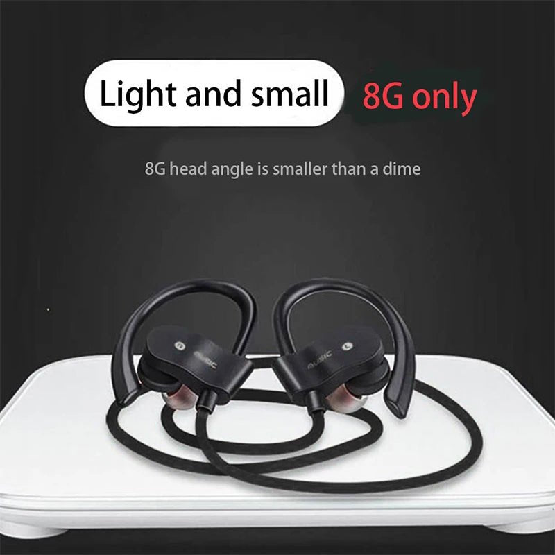 Wireless Headphones Earloop Ear Hook Earbuds Wireless Bluetooth Headset Handsfree Neckband With Mic Bluetooth Earphones - FushionX Techflex
