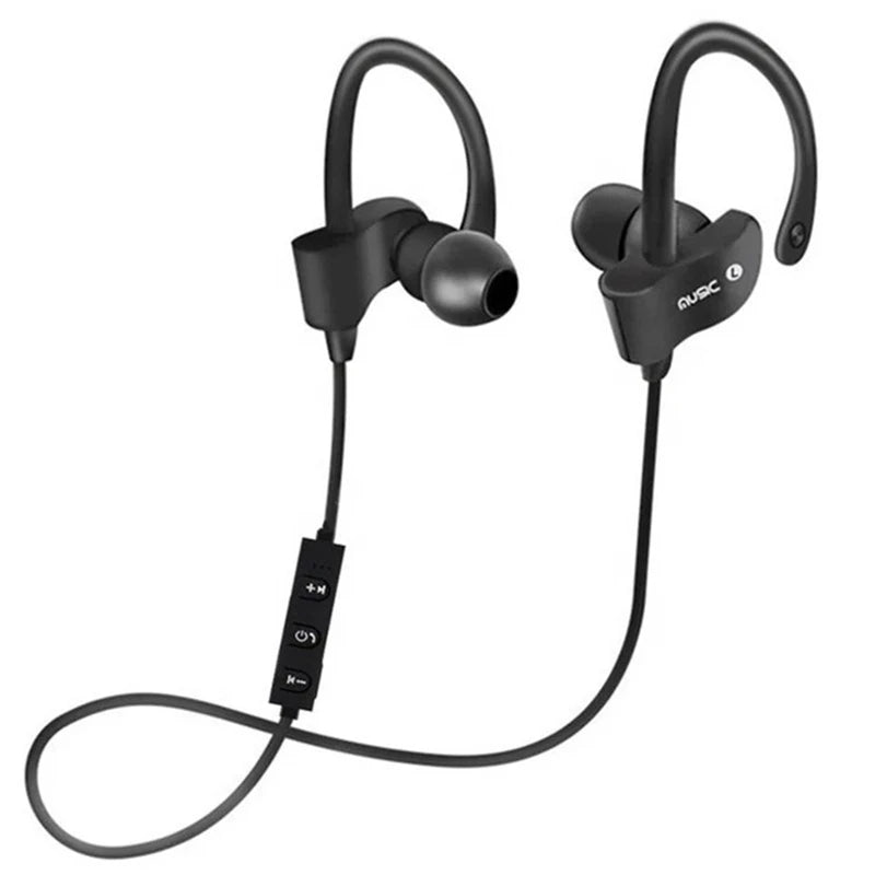 Wireless Headphones Earloop Ear Hook Earbuds Wireless Bluetooth Headset Handsfree Neckband With Mic Bluetooth Earphones - FushionX Techflex